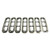 RT Offroad 7-Piece Chrome Plastic Grille Inserts for Jeep JK Wrangler; Snap-In Pieces 