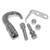 RT Offroad Chrome Tow Hook Kit for 1955-86 Jeep CJ-5, CJ-6, CJ-7, CJ-8; Incl. Hardware 