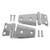 Stainless Steel Hood Hinge Set for 07-18 Jeep JK Wrangler; Incl. 2 Hinges