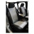 Front Polycanvas Seat Covers, Black/Gray for 2007-2010 Jeep JK Wrangler