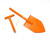GP Factor CS-2.1 Camp Shovel - Two Piece - Orange 