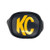 KC HiLiTES KC Hilites 3 in Soft Vinyl Cover - Round - Pair - Black / Yellow KC Logo K135303 