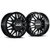 DDC Wheels RAM Dually Wheel Kit 94-18 RAM 92-10 GM Aftermath Black/Milled 20X8.25 8X165 12.50 