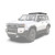 Toyota Land Cruiser 250 Prado 3/4 Slimline 3 Roof Rack Kit KRTL100T