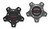  WARN OPTIONAL WHEEL CENTER CAP - BLACK/RED 5 LUG 106683 