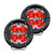 360-Series 4 Inch Off-Road LED Light, Spot Beam, Red Backlight, Pair