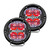 360-Series 4 Inch Off-Road LED Light, Drive Beam, Red Backlight, Pair