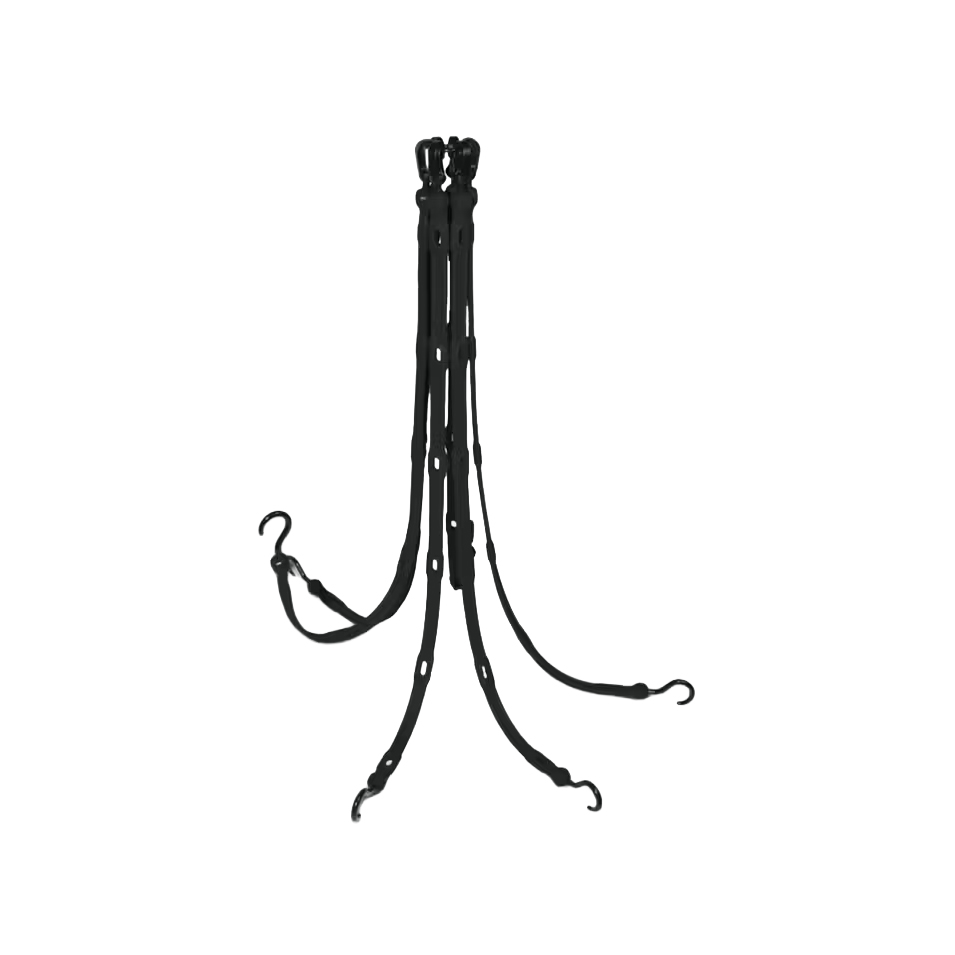 FLEXWEB Cargo Net - Size M-XXL Adjustable, Polyurethane, Web-Style Net, BLACK