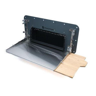 GP Factor Folding Drop Down Tailgate Table w/ Bamboo Cutting Board