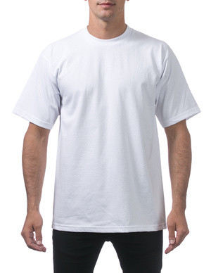 6 Pro Club Men's White Heavyweight Short Sleeve S-XL