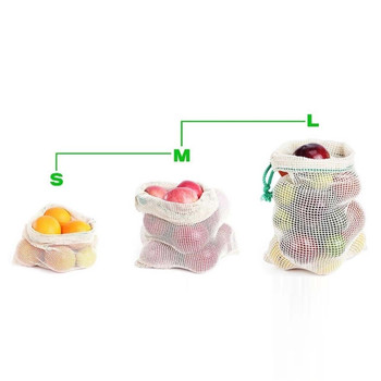 Bring this set of 3 Zero Waste Organic Cotton Mesh Reusable Produce Bags along with your grocery shopping.