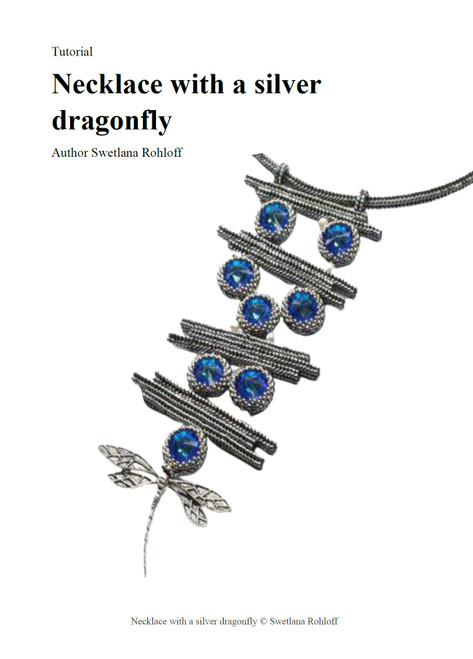 Silver Dragonfly Necklace - Digital Tutorial - English