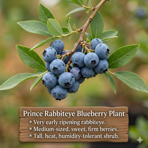 Prince Rabbiteye Blueberry Plant Berryking.com
