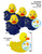 5pcs Party Pack of 5" Ducknaked Color-Changing Rubba Duck.  Delivered in their Gift  Box with tag.  To activate his condition (color-changing abilities); simply submerge Ducknaked in warm water and within seconds watch its blue bubbly coat strip away to become Ducknaked.