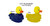 2.5" Little Ducknaked  - Color-Changing Rubba Ducklet.  To activate his condition (color-changing abilities); simply place Little Ducknaked on the dash of your car and within seconds watch the warm sun transform its blue bubbly coat strip away to become Ducknaked.