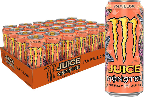 Monster Energy Juice, Papillon, 16 fl oz (Pack of 24)