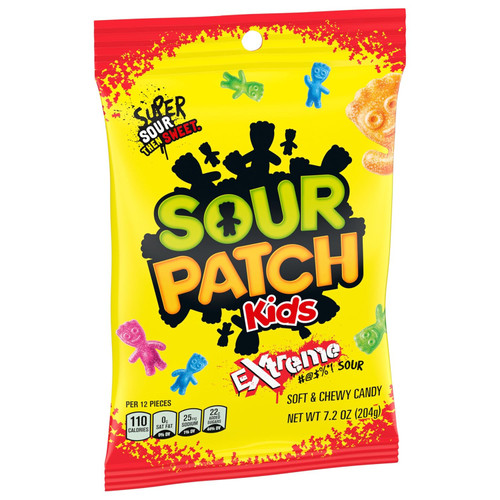 Sour Patch Kids Peg Bag Sour Gummies, 8oz (Pack of 12) Sour Patch Kids Peg Bag Sour Gummies, 8oz (Pack of 12)