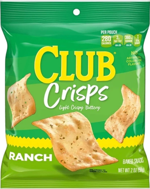 Club Crisps – Ranch & Sea Salt, 2oz (Pack of 6)