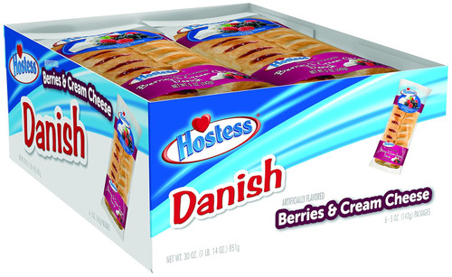 Hostess Danish, Berries & Cream Cheese, 5oz (Pack of 6)