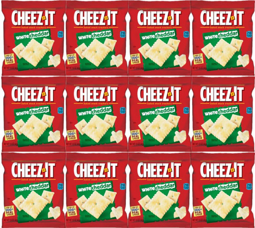 Cheez It White Cheddar Crackers, 1.5oz Bags (Pack of 8)