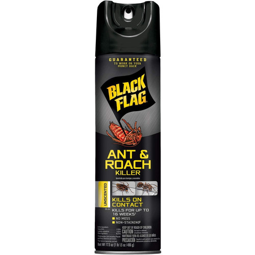 Black Flag Ant & Roach Killer Aerosol, Unscented, 17.5oz (Pack of 12)