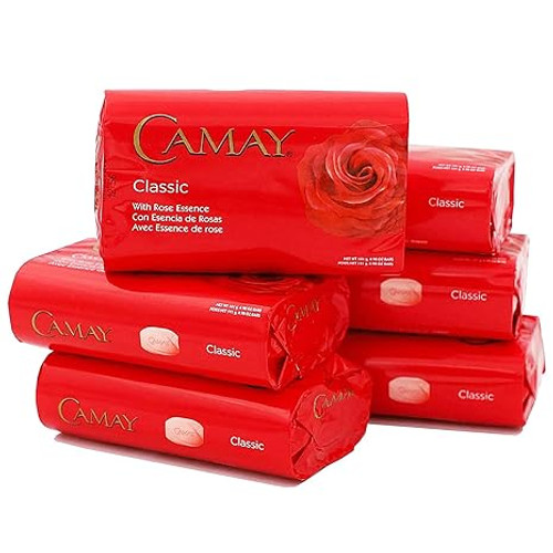 Camay Classic Bar Soap, with Rose Essence, 4.98 Ounce (Pack of 24)
