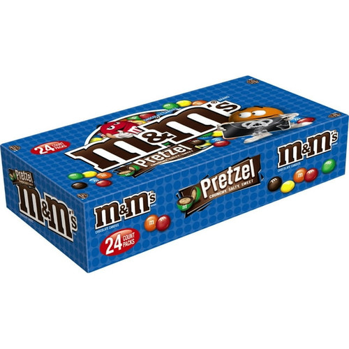 M&M'S Pretzel Milk Chocolate Candy, 1.14 oz (Pack of 24)