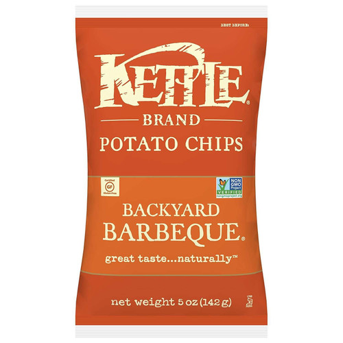 Kettle Brand Potato Chips, Backyard Barbeque Bags, 5oz (Pack of 8)