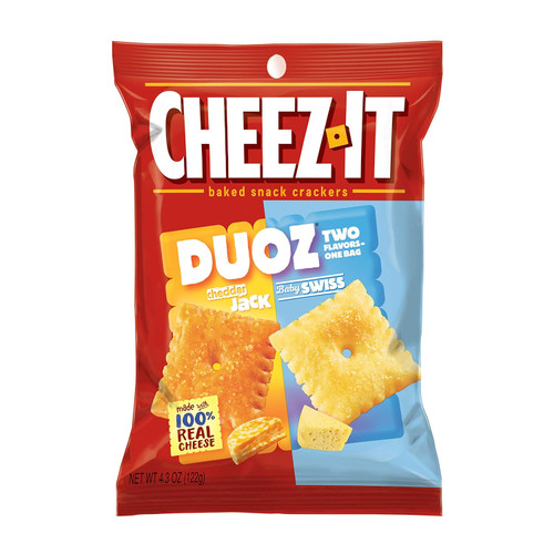 Cheez-It Duoz Cheddar Jack Baby Swiss, 4.3 Ounce (Pack of 6)