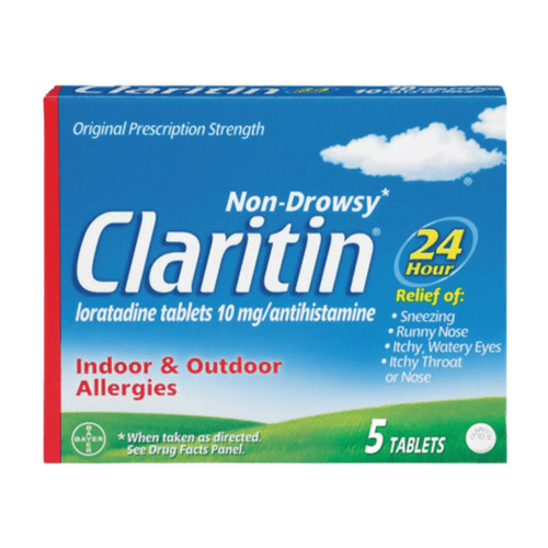 Claritin Non-Drowsy Allergy Tablets, 10 mg, 5 Count (Pack of 6)