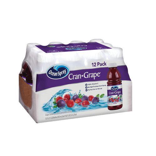 Ocean Spray Cran Grape Juice, 15.20oz (Pack of 12)