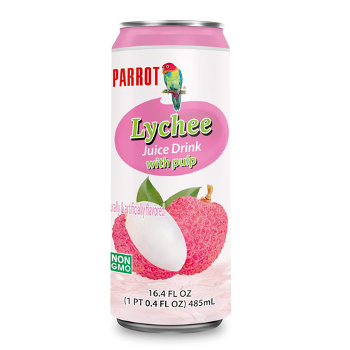 Parrot Brand Lychee Juice Drink 16.40 fl oz (Pack of 12)