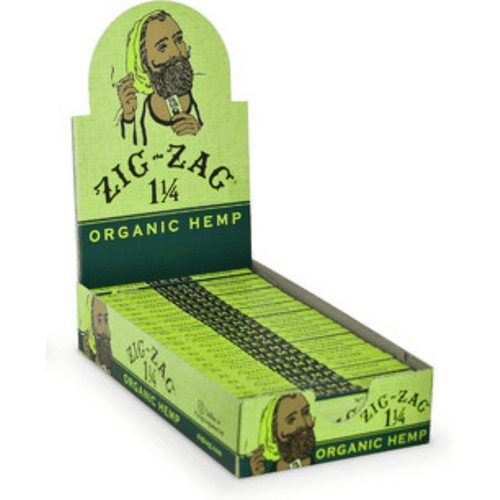 Zig Zag Organic Hemp Rolling Papers, 1 1/4 Size (Pack of 24)