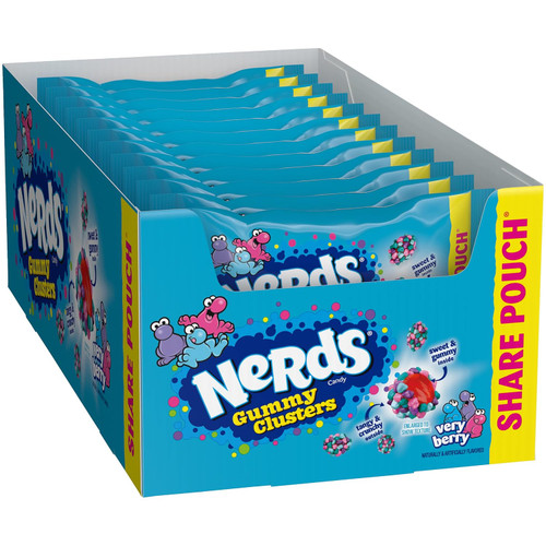 Nerds Gummy Clusters Candy, Very Berry, 3oz (Pack of 12)