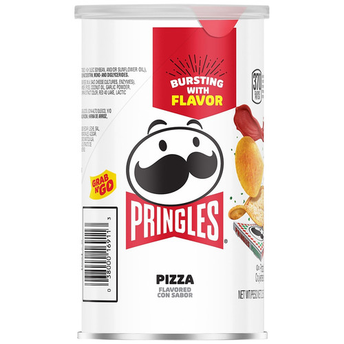 Pringles Pizza Potato Chips, 2.5oz (Pack of 12)
