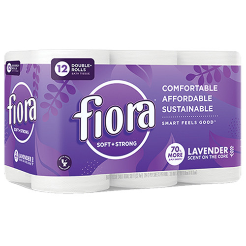 Fiora Lavender Scent Toilet Paper,12 Rolls (Pack of 4)