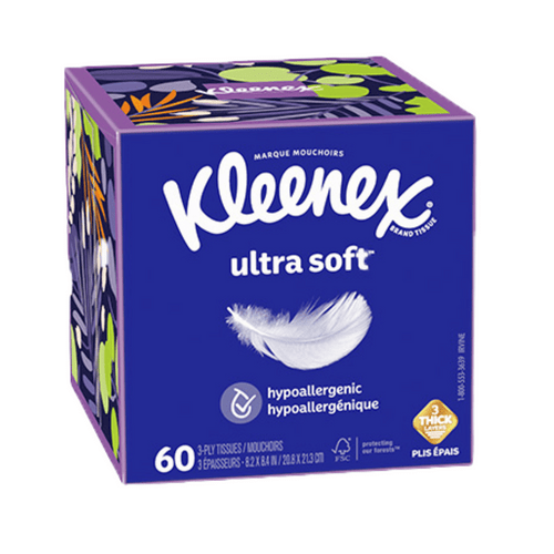 Kleenex Ultra Soft Facial Tissues, 60 Count (Pack of 27)