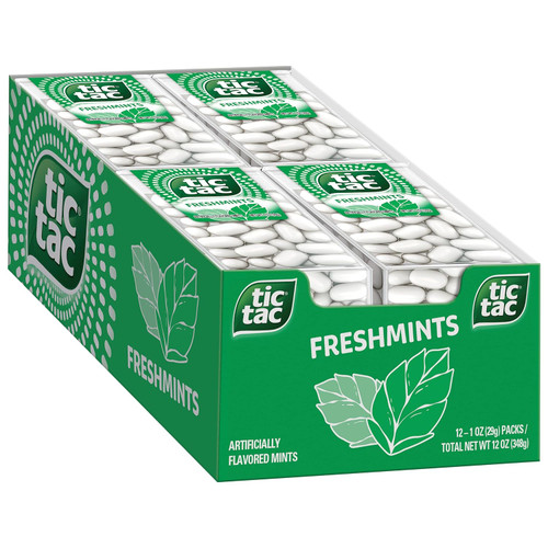 Tic Tac Freshmint Breath Mints, 1oz (Pack of 12)