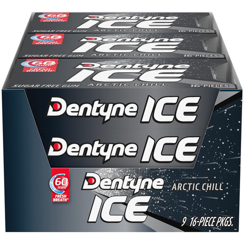 Dentyne Ice Arctic Chill Gum, 16 Count (Pack of 9)