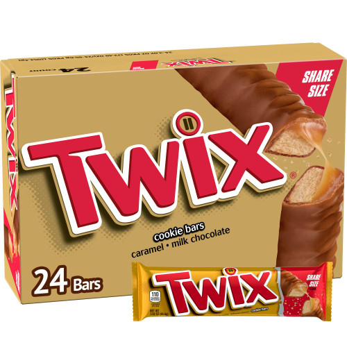 TWIX Caramel Chocolate Bar, 3.02oz (Pack of 24)