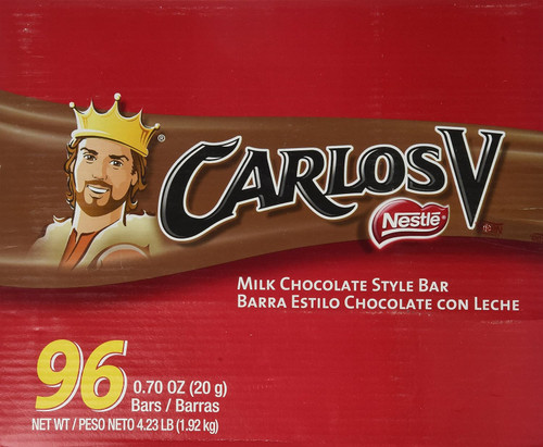 Carlos V Milk Chocolate Bars, 0.75oz (Pack of 96)