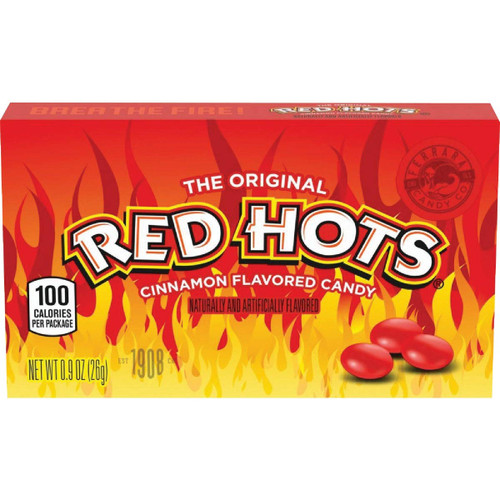 Ferrara Red Hots Cinnamon Flavored Candy, 0.90oz (Pack of 24)