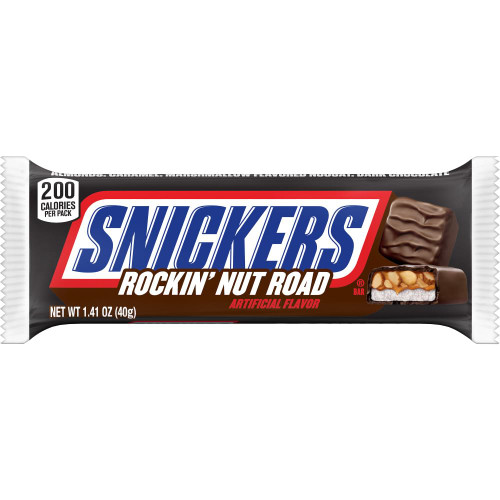 Snickers Rockin' Nut Road Singles, 1.41oz (Pack of 24)