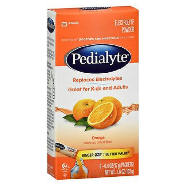 Pedialyte Orange Flavor (Pack of 12)