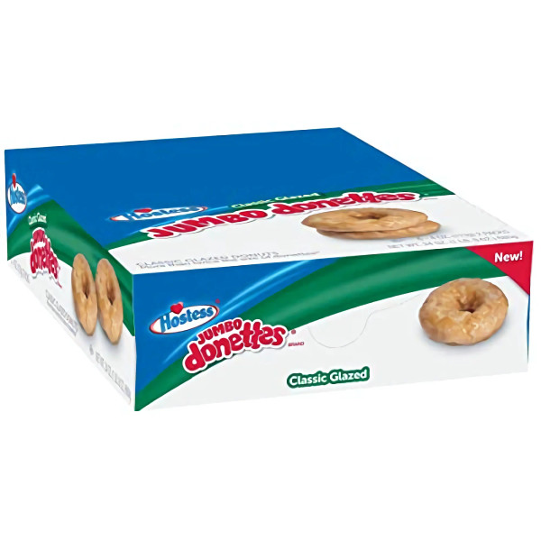 Hostess Jumbo Glazed Donuts ,4oz (Pack of 6)