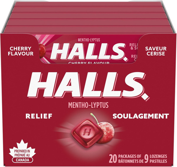 HALLS Mentho‑Lyptus & Vitamin‑C Drops (Pack of 20)