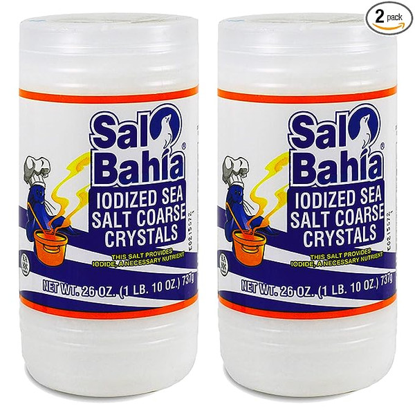 Sal Bahia Iodized Sea Salt Canister, 26 oz (Pack of 12)