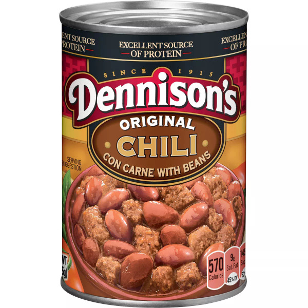 Dennison Chili With Beans, 15 Oz can, Pack of 12