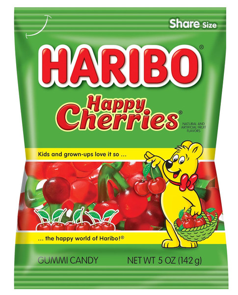 HARIBO Gummi Candy, Happy Cherries, 5oz (Pack of 12)