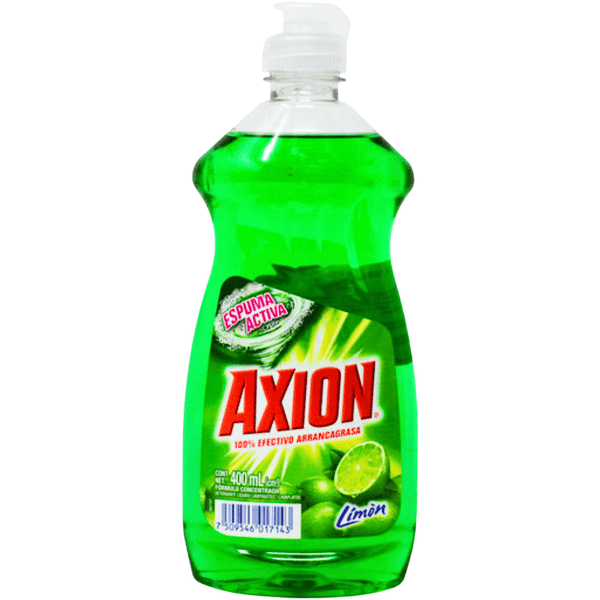 Axion Dishwashing Liquid Lemon, 400ml (Case of 12)